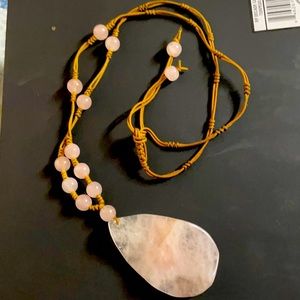 Rose Quartz necklace.